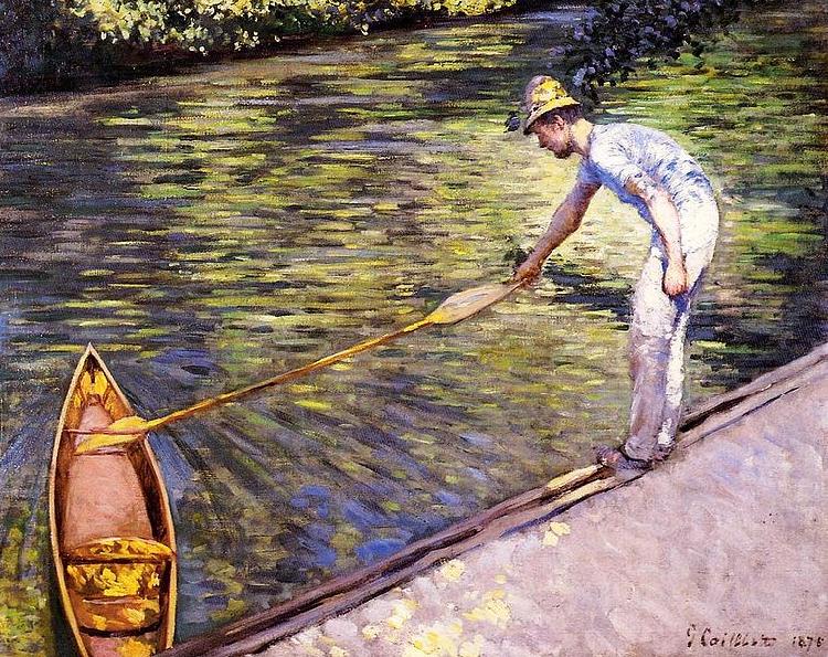 Gustave Caillebotte Boater Pulling on His Perissoire china oil painting image